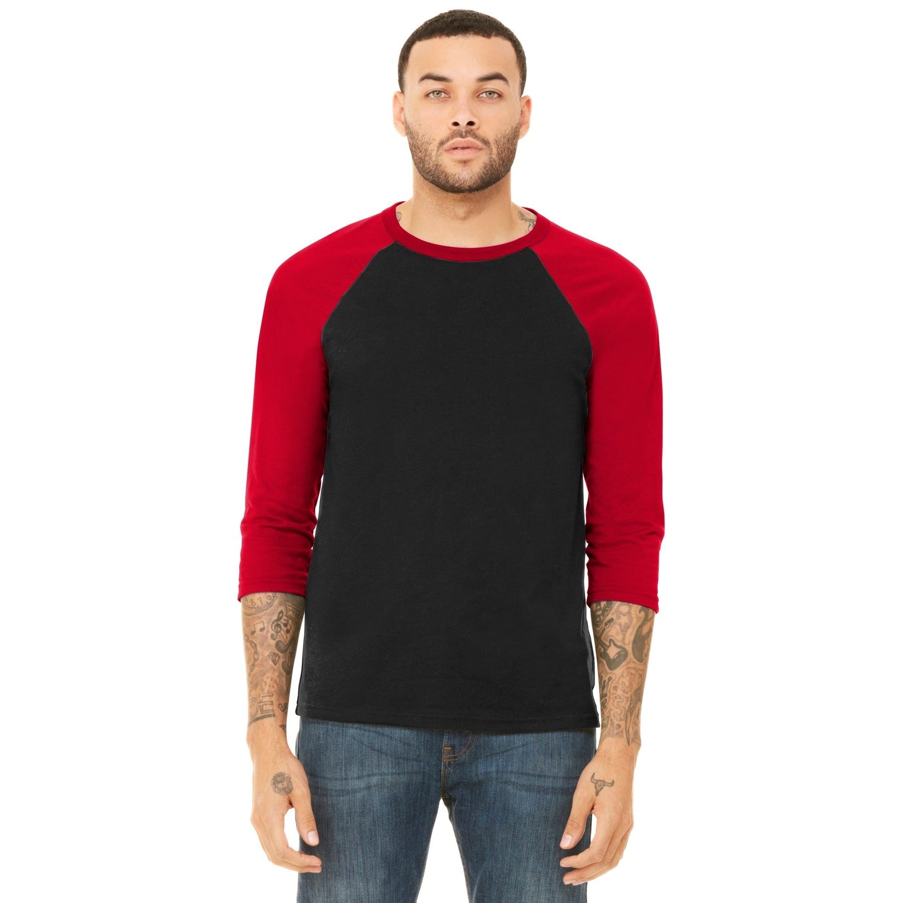 Bella + Canvas-BELLA+CANVAS ® Unisex 3/4-Sleeve Baseball Tee. BC3200-MedTech-4